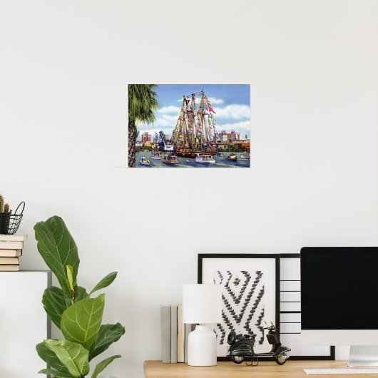 Tampa Florida Gasparilla Poster (Heimbüro)
