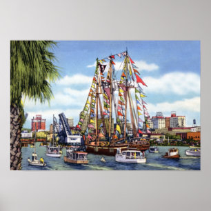 Tampa Florida Gasparilla Poster