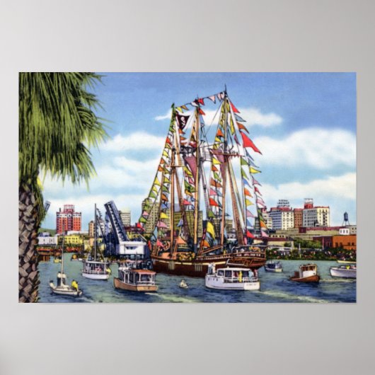 Tampa Florida Gasparilla Poster (Vorne)