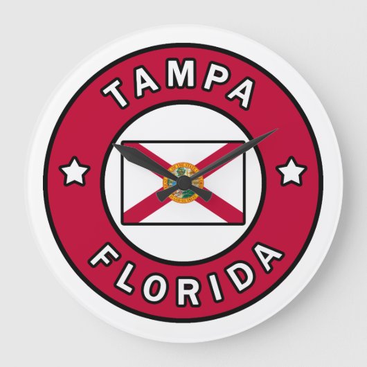 Tampa Florida Große Wanduhr (Vorderseite)