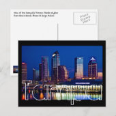 Tampa, Florida im Morgengrauen von den Davis Islan Postkarte (Vorne/Hinten)