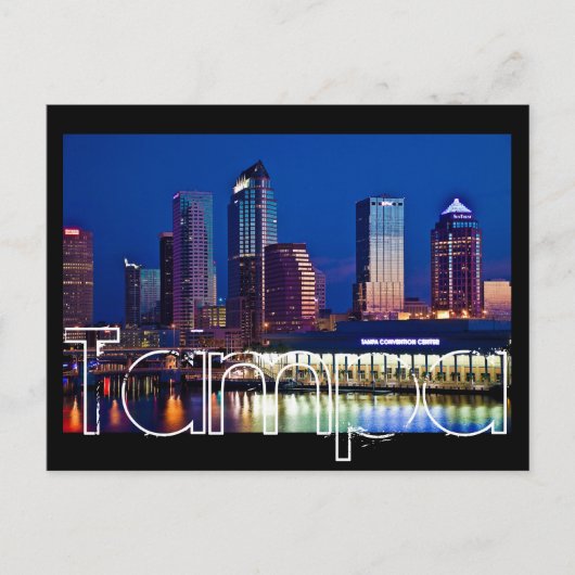 Tampa, Florida im Morgengrauen von den Davis Islan Postkarte (Vorderseite)