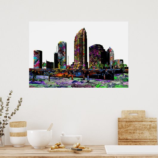 Tampa, Florida in Graffiti Poster (Küche)