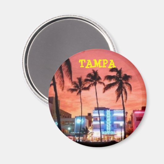 TAMPA, Florida Magnet (Vorderseite/Rückseite)