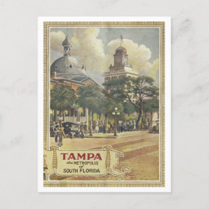 Tampa Florida Metropolis Vintag in den 20er Jahren Postkarte
