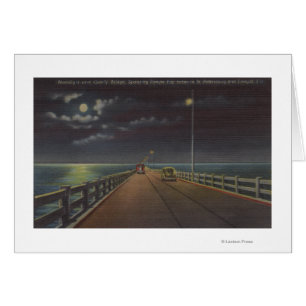 Tampa, Florida - Moonlit Ansicht von Gandy Brücke