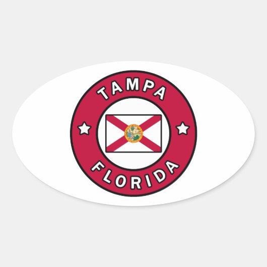 Tampa Florida Ovaler Aufkleber (Vorderseite)