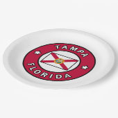 Tampa Florida Pappteller (Schrägansicht)
