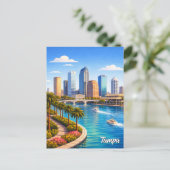 Tampa Florida Reise Postkarte (Stehend Vorderseite)