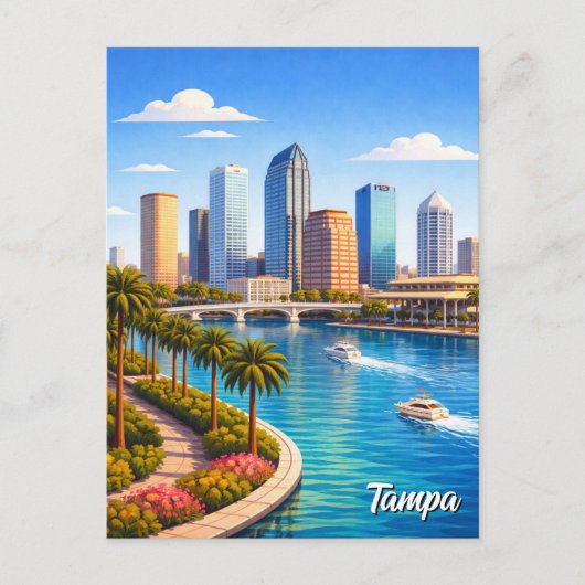 Tampa Florida Reise Postkarte (Vorderseite)