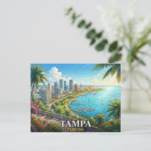Tampa Florida Reise Postkarte (Stehend Vorderseite)