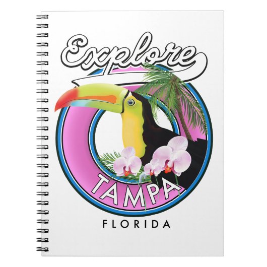 Tampa Florida Retro-Logo entdecken Notizblock (Vorderseite)