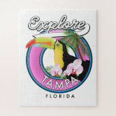 Tampa Florida Retro-Logo entdecken Puzzle (Vertikal)