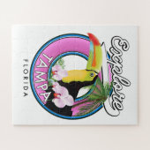 Tampa Florida Retro-Logo entdecken Puzzle (Horizontal)
