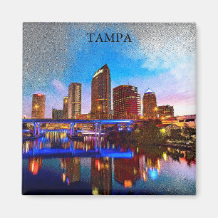 Tampa Florida Retro Vintage Reise Magnet