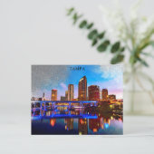 Tampa Florida Retro Vintage Reise Postkarte (Stehend Vorderseite)