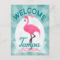 Tampa Florida Rosa Flamingo - Vintage Retro Reise