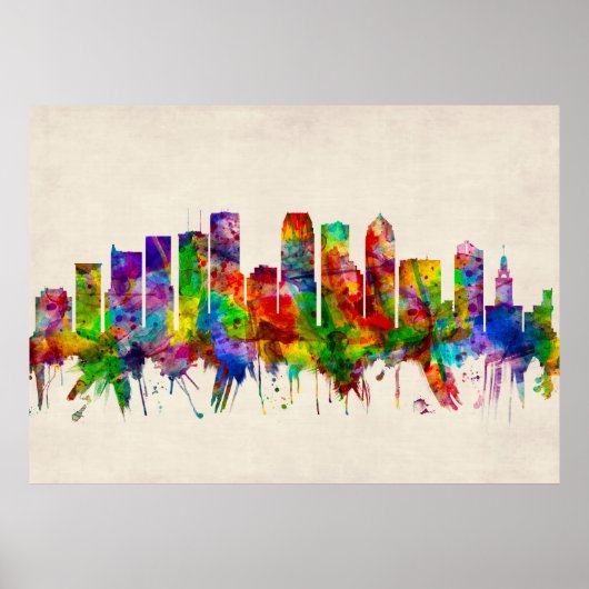 Tampa Florida Skyline Poster (Vorne)