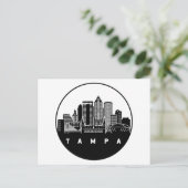 Tampa Florida Skyline Postkarte (Stehend Vorderseite)