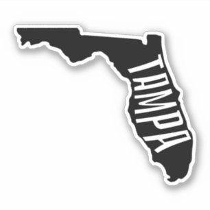 Tampa, Florida Staat Kontur - USA Travel Aufkleber