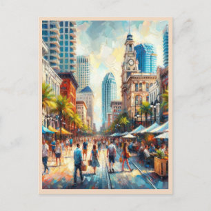 Tampa, Florida Straßenmalerei Reise Postkarte