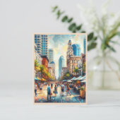 Tampa, Florida Street Painting Travel Postkarte (Stehend Vorderseite)