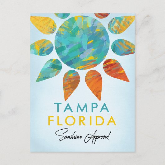 Tampa Florida Sunshine Travel Postkarte (Vorderseite)