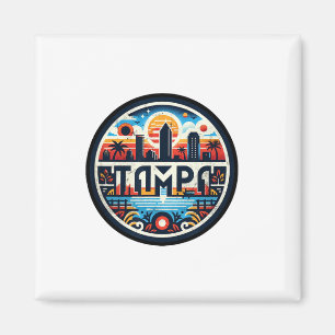 Tampa Florida - Tampa Bay Downtown Skyline F Magnet