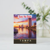 Tampa, Florida, Travel Postcard, Save The Date (Stehend Vorderseite)