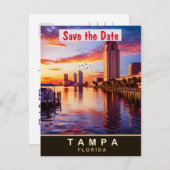 Tampa, Florida, Travel Postcard, Save The Date (Vorne/Hinten)