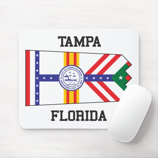 Tampa, Florida USA Flag Mousepad (Mit Mouse)