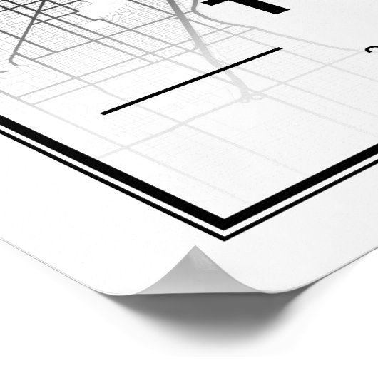 Tampa Florida USA Travel City Map Poster (Ecke)