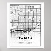Tampa Florida USA Travel City Map Poster (Vorne)