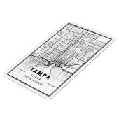 Tampa Florida USA Travel City Map Poster Magnet (Linke Seite)