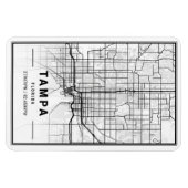 Tampa Florida USA Travel City Map Poster Magnet (Horizontal)