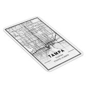 Tampa Florida USA Travel City Map Poster Magnet (Rechte Seite)