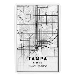 Tampa Florida USA Travel City Map Poster Magnet