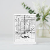 Tampa Florida USA Travel City Map Postkarte (Stehend Vorderseite)