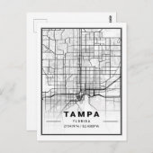 Tampa Florida USA Travel City Map Postkarte (Vorne/Hinten)