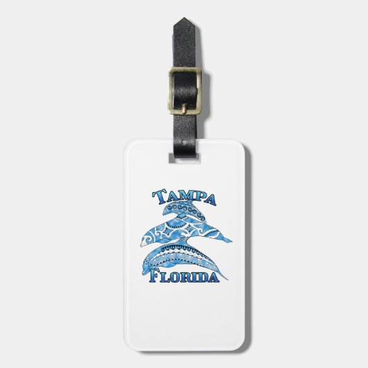 Tampa Florida Vacation Delphine Gepäckanhänger (Vorderseite vertikal)