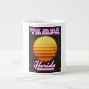 Tampa Florida Vintage 80er Reiseplakat Jumbo-Tasse