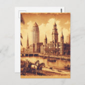 Tampa, Florida Vintage alte Malerei Reisen Postkarte (Vorne/Hinten)