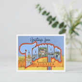 Tampa, Florida - Vintage Großbuchstaben Postkarte (Stehend Vorderseite)