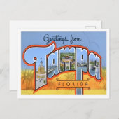 Tampa, Florida - Vintage Großbuchstaben Postkarte (Vorne/Hinten)