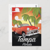 Tampa Florida Vintage Reiseplakat Postkarte (Vorne/Hinten)