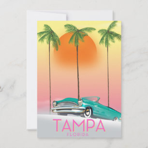 Tampa Florida Vintage Reiseposter Einladung