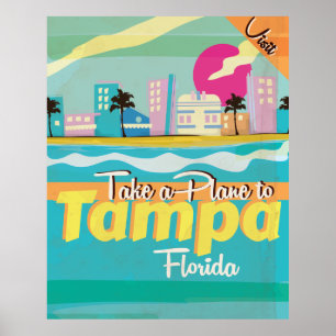 Tampa, Florida Vintage Travel Poster. Poster