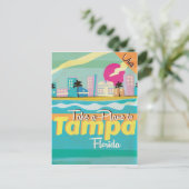 Tampa, Florida Vintage Travel Poster. Postkarte (Stehend Vorderseite)