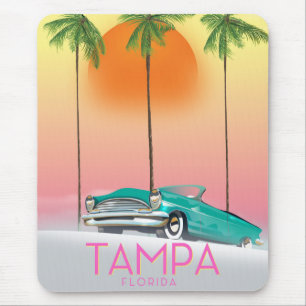 Tampa Florida Vintages Reiseplakat Mousepad