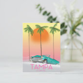 Tampa Florida Vintages Reiseplakat Postkarte (Stehend Vorderseite)